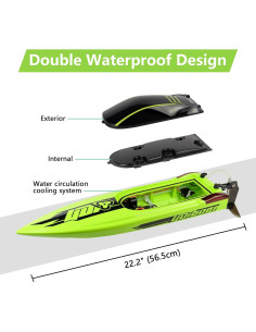 Barco RC Cheerwing 57.7 cm Sin Escobillas 40 km/h LED 2