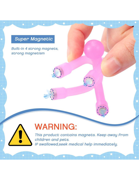 30 Juguetes Magnéticos Coloridos Jerify 7x7cm para Decoración