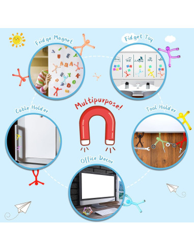 30 Juguetes Magnéticos Coloridos Jerify 7x7cm para Decoración