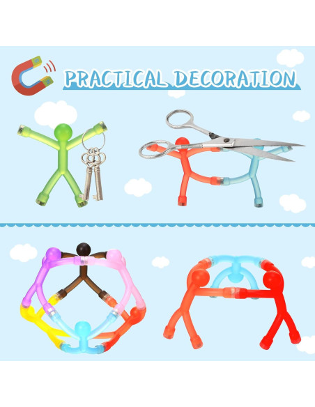 30 Juguetes Magnéticos Coloridos Jerify 7x7cm para Decoración