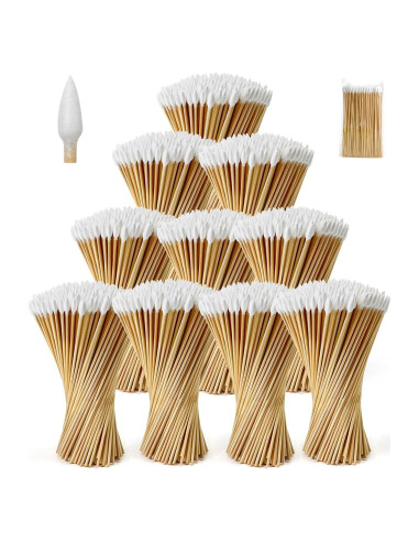 1000 Bastones de Limpieza de Algodón Point-Ring 15.24 cm