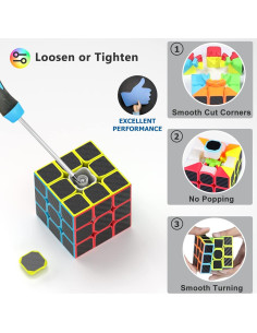 Conjunto de Cubos de Velocidad Vdealen 2x2 3x3 4x4 Pyraminx 2