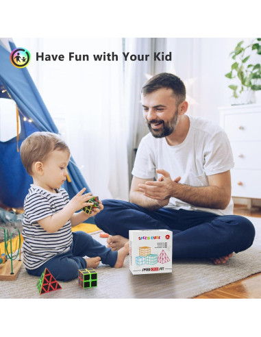 Conjunto de Cubos de Velocidad Vdealen 2x2 3x3 4x4 Pyraminx