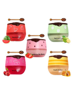 Set 5 Balsamos Labiales Hidratantes Evolvique - Miel y Frutas