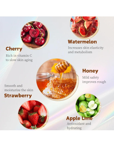 Set 5 Balsamos Labiales Hidratantes Evolvique - Miel y Frutas