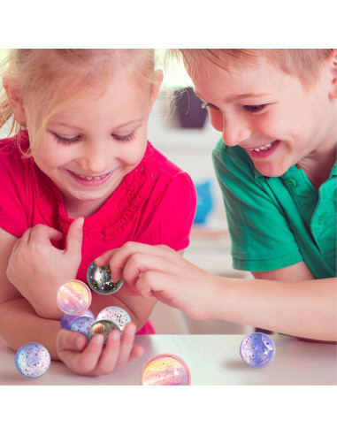 20 Pelotas Rebotadoras Espaciales Pllieay 32mm para Fiesta