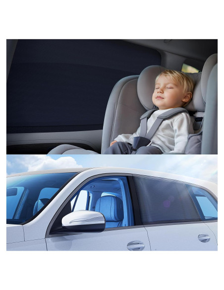 Sombrillas para Ventanas de Auto Nmoiss CD001-S 99% UV 2 Pzas Sombrillas para Ventanas de Auto Nmoiss CD001-S 99% UV 2 Pzas