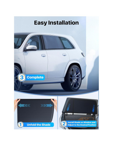 Sombrillas para Ventanas de Auto Nmoiss CD001-S 99% UV 2 Pzas