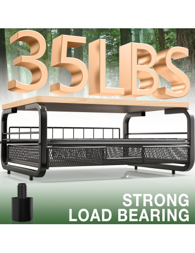 Soporte Elevador de Monitor Qatsrin Madera Original 40x26cm