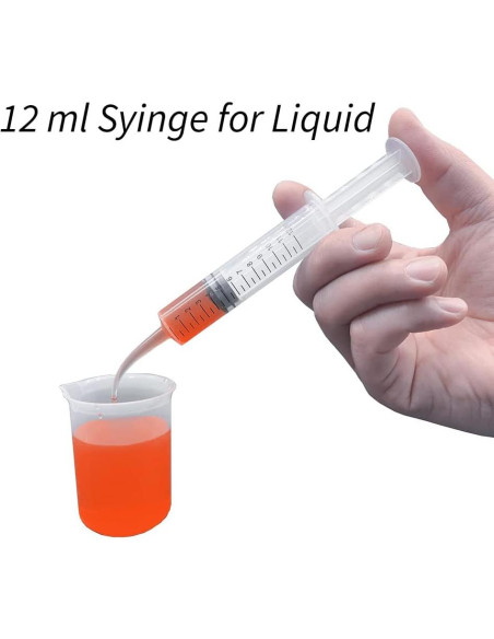 Jeringas Dentales HiMo 12ml Paquete de 5 con Punta Curvada