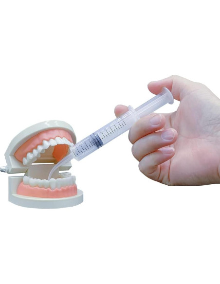 Jeringas Dentales HiMo 12ml Paquete de 5 con Punta Curvada