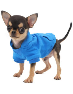 Sudadera LOPHIPETS para Perros Pequeños Azul XXS - Algodón 2