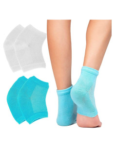 Calcetines de Gel Hidratantes CGBOOM Unisex Azul y Blanco