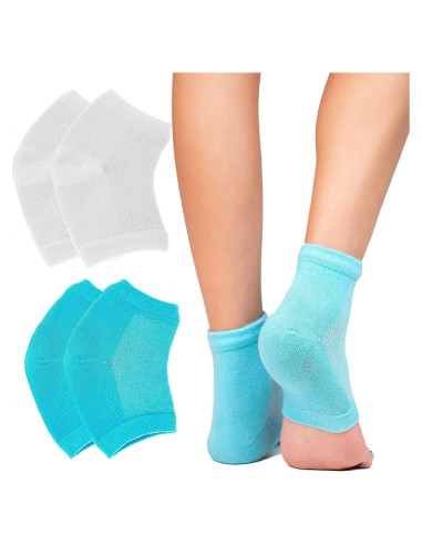 Calcetines de Gel Hidratantes CGBOOM Unisex Azul y Blanco