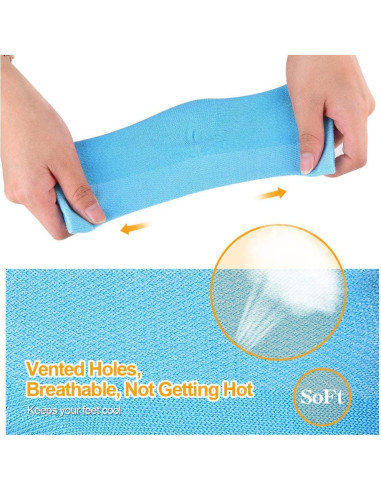 Calcetines de Gel Hidratantes CGBOOM Unisex Azul y Blanco