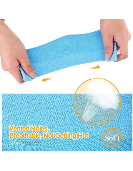 Calcetines de Gel Hidratantes CGBOOM Unisex Azul y Blanco