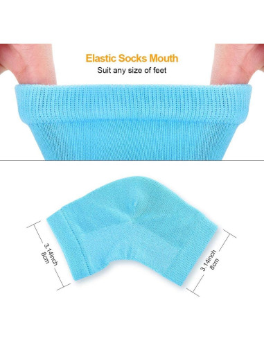 Calcetines de Gel Hidratantes CGBOOM Unisex Azul y Blanco