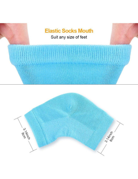 Calcetines de Gel Hidratantes CGBOOM Unisex Azul y Blanco