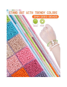 Kit de Pulseras de Amistad Mio Angle - 24 Cuentas de Vidrio 3mm 2