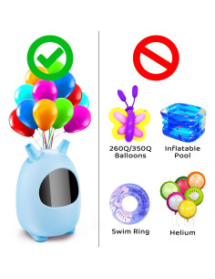 Bomba de globo eléctrica Ezire portátil 600W doble boquilla 2