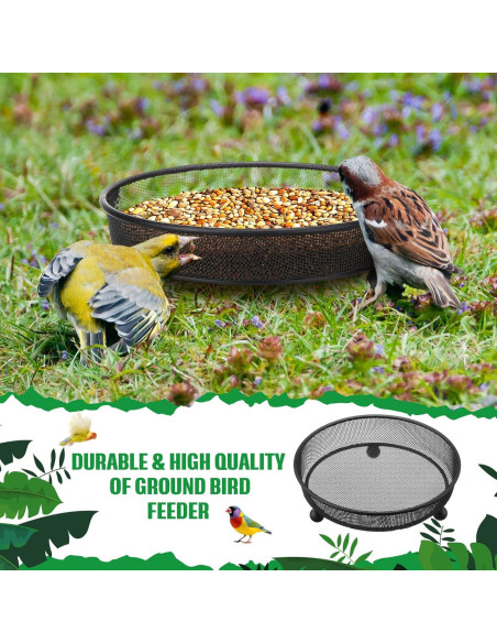 Comedero para Aves Nuogo 4 Pcs Redondo 17.78 cm Metal Antioxidante