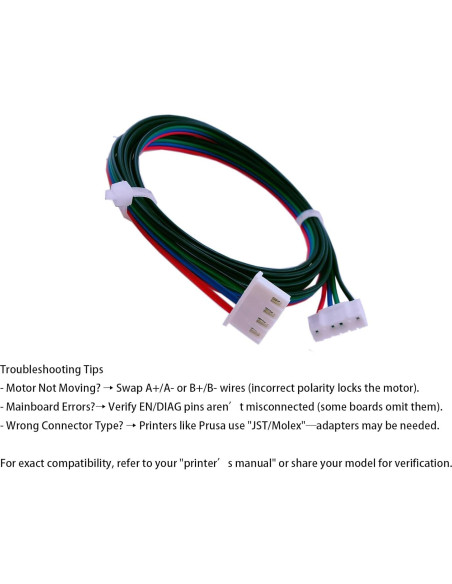 3 Pcs Cables de Motor Paso a Paso 1.5M TIEXYE 4Pin a 6Pin