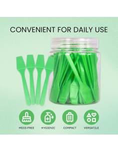 Espátulas Desechables PANA 100 Piezas 6.35 cm Verde Manzana 2