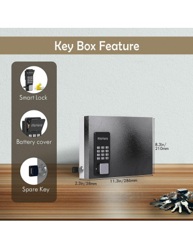 Caja de Llaves Inteligente DiDiHere 16 Llaves Montada en Pared