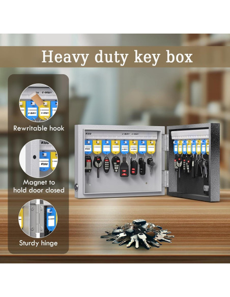 Caja de Llaves Inteligente DiDiHere 16 Llaves Montada en Pared