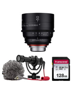Lente de Cine XEEN 50mm T1.5 Rokinon + Micrófono Rode + 128GB