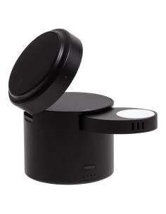 Cargador Inalámbrico 3-en-1 AT&T Power Drum Qi2 Negro