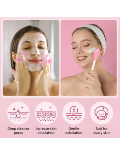 Kit de Cuidado Facial 4 Piezas Yokilly - Exfoliador Silicona 2