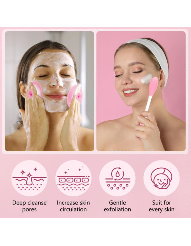 Kit de Cuidado Facial 4 Piezas Yokilly - Exfoliador Silicona