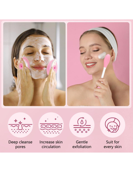 Kit de Cuidado Facial 4 Piezas Yokilly - Exfoliador Silicona