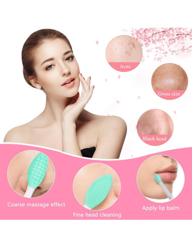 Kit de Cuidado Facial 4 Piezas Yokilly - Exfoliador Silicona