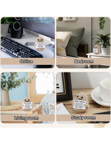 Juguete de Patata Tejida TOYMIS con Tarjeta Positiva 7.5 cm