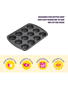 Molde para Muffins Wilton 12 Tazas Antiadherente Pack de 6 2