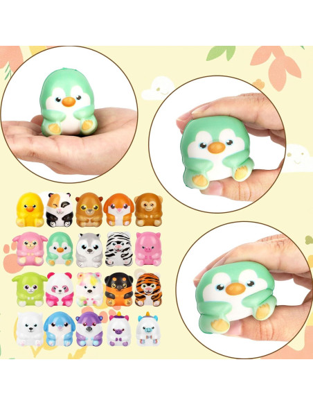 20PCS Juguetes Squishy Animales Atiloy Alivio Estrés