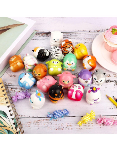 20PCS Juguetes Squishy Animales Atiloy Alivio Estrés