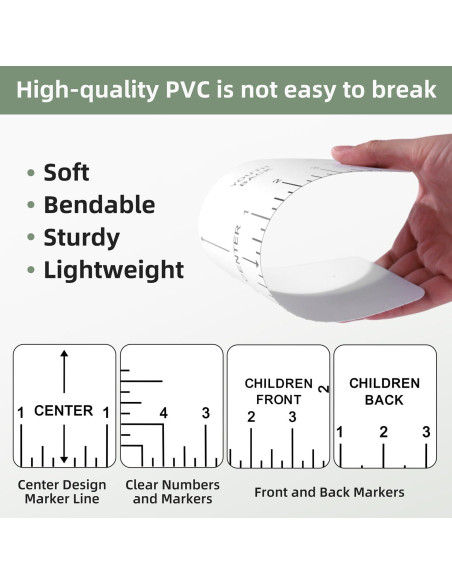 Conjunto de 10 Reglas para Camisetas MFJUNS - PVC Flexible