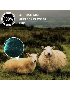 Cubierta de Volante de Lana de Oveja Andalus 36.8-38.1 cm Verde 2