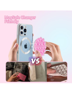 Funda de teléfono manos libres NTidea con soporte magnético azul 2