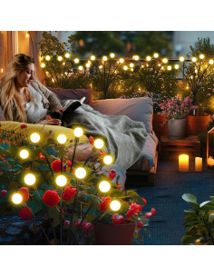 Luces de Jardín Solar ZFNN 16 LED que se Mueven - 2 Paquete 2