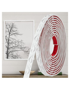 Moldura de Corona Autoadhesiva Blanca KIJOU 5m x 2cm PVC