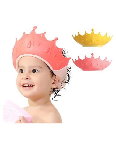 Gorro de Ducha para Niños FUNUPUP - Ajustable, Protección Ojos, 2 Piezas