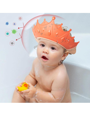 Gorro de Ducha para Niños FUNUPUP - Ajustable, Protección Ojos, 2 Piezas