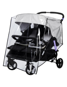 Cubierta de Lluvia para Cochecito Doble bemece - EVA Transparente
