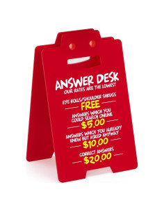 Letrero de Escritorio Divertido FACAJO Rojo 16x9 cm