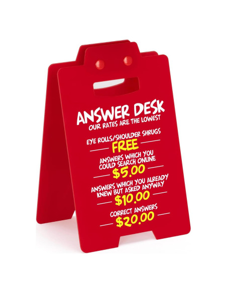 Letrero de Escritorio Divertido FACAJO Rojo 16x9 cm