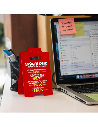 Letrero de Escritorio Divertido FACAJO Rojo 16x9 cm